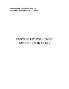 Panouri Fotovoltaice Thin-Film - Pagina 1
