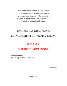 Managementul Proiectelor - Computer Aided Design - Pagina 1