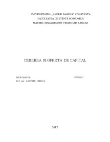 Cererea și oferta de capital - Pagina 1