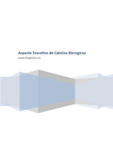 Aspecte teoretice de cataliză eterogenă - Pagina 1