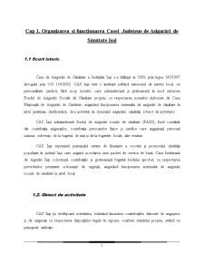 Monografie Casa De Asigurări de Sănătate Iași - Pagina 1