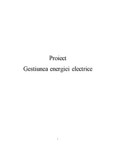Gestiunea Energiei Electrice - Pagina 1