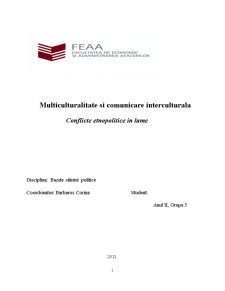Multiculturalitate și comunicare interculturală - Pagina 1