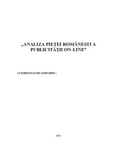 Analiza Pieței Românești a Publicității On-line - Pagina 1