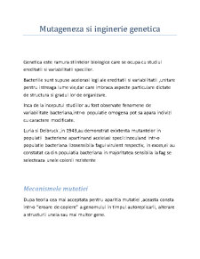 Mutageneză și inginerie genetică - Pagina 1
