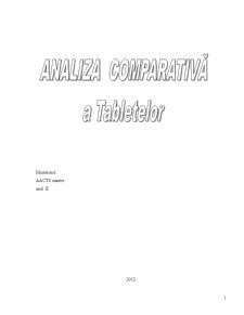 Analiza comparativă a tabletelor - Pagina 1