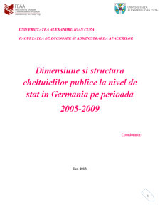 Dimensiune și structura cheltuielilor publice la nivel de stat în Germania pe perioada 2005-2009 - Pagina 1