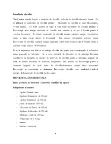 Extragerea Clorofilei din Spanacul Proaspăt și Investigarea Fotochimiei Clorofilei - Pagina 4
