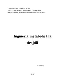 Ingineria Metabolică la Drojdii - Pagina 1