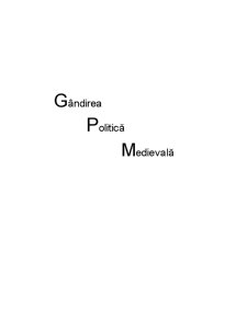 Gândirea Politică Medievală - Pagina 1