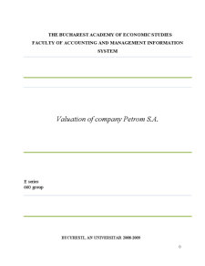 Evaluarea Companiei SC OMV Petrom SA - Pagina 1