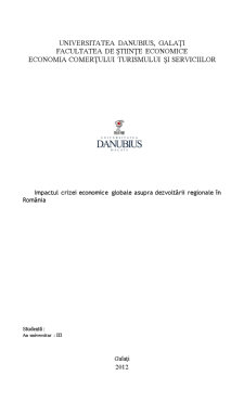 Impactul Crizei Economice Globale asupra Dezvoltării Regionale - Pagina 1