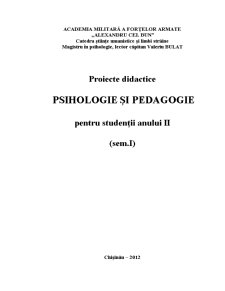 Psihologie și Pedagogie - Pagina 1
