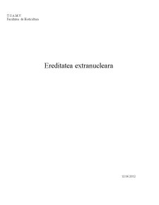 Ereditatea extranucleară - Pagina 1
