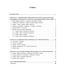 Analiza Poziției Financiare la SC OMV Petrom SA - Pagina 1