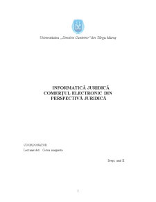 Informatică Juridică - Pagina 1