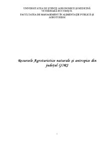 Resursele Agroturistice Naturale și Antropice din Județul Gorj - Pagina 1