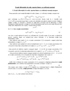 Ecuații Diferențiale de Ordin Superior Liniare cu Coeficienți Constanți - Pagina 1