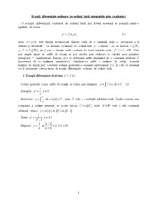 Ecuații Diferențiale Ordinare de Ordinul Întâi Integrabile prin Cuadraturi - Pagina 1