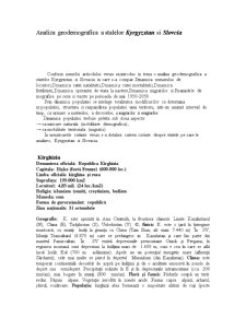 Analiza geodemografică a stalelor Kyrgyzstan și Slovacia - Pagina 1