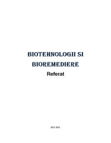 Biotehnologii și Bioremediere - Pagina 1