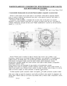 Particularități Constructiv Funcționale și de Calcul ale Motoarelor Wankel - Pagina 1