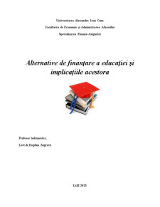 Alternative de Finanțare a Educației și Implicațiile Acestora - Pagina 1