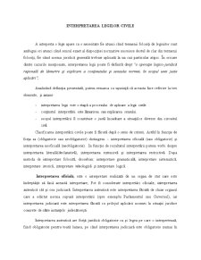 Interpretarea Legii Civile - Pagina 1