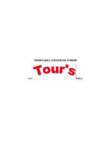 Înființarea agenției de turism SC Tours SRL - Pagina 1