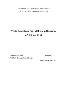 Vizita Papei Ioan Paul al II-lea în mai 1999 - Pagina 1