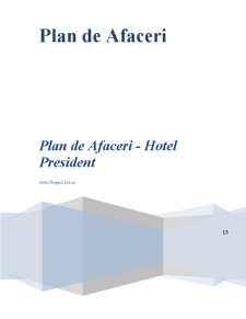 Plan de Afaceri - Hotel President - Pagina 1