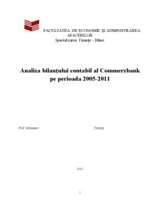 Analiza Bilanțului Contabil al Commerzbank pe Perioada 2005-2011 - Pagina 1
