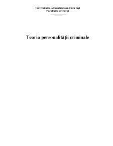 Teoria Personalității Criminale - Pagina 1
