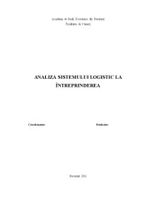 Analiza Sistem Logistic - Pagina 1