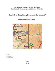 Economia turismului - monografia turistică a zonei Sovata - Pagina 1