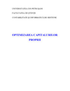 Optimizarea Capitalurilor Proprii - Pagina 1