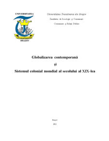 Globalizarea Contemporană și Sistemul Colonial Mondial al Secolului al XIX-lea - Pagina 1