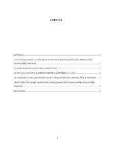 Organizrea și Atribuțiile Direcției de Investigare a Infracțiunilor de Criminalitate Organizată și Terorism - Pagina 2