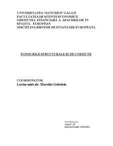 Sisteme de Finanțare Europeană - Pagina 1