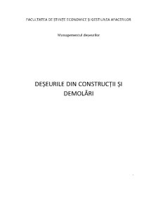 Deșeurile din Construcții și Demolări - Pagina 1