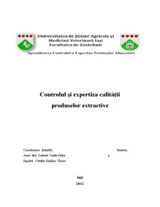 Controlul și Expertiza Calității Produselor Extractive - Pagina 1