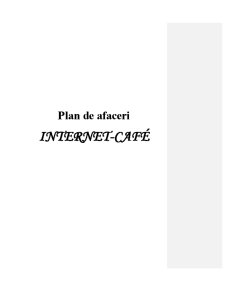 Plan de Afaceri - Internet-Cafe - Pagina 1