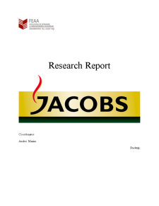 Cercetări de marketing - research report Jacobs - Pagina 1