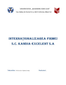 Managementul tranzacțiilor comerciale internaționale SC Kandia-Excelent SA - Pagina 1