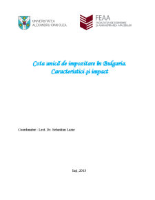 Cota unică de impozitare în Bulgaria și implicații ale acesteia - Pagina 1