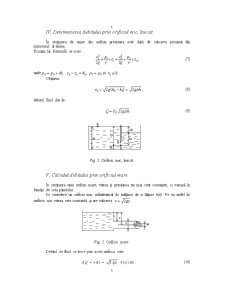 Determinarea debitelor și vitezei unui fluid prin orificii libere și înecate - Pagina 5