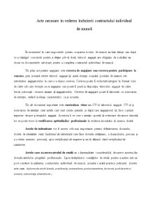 Acte Necesare în Vederea Încheierii Contractului Individual de Muncă - Pagina 2