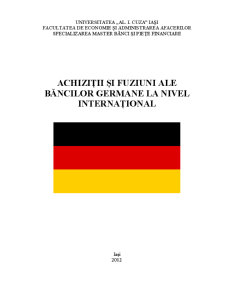 Achiziții și Fuziuni ale Băncilor Germane la Nivel Internațional - Pagina 1