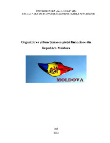 Organizarea și Funcționarea Pieței Financiare din Republica Moldova - Pagina 1