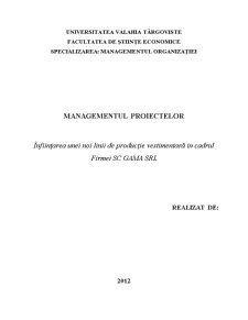 Managementul proiectelor - Pagina 1